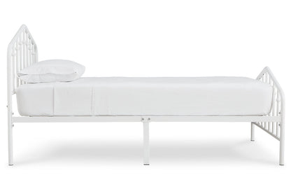 Trentlore White Twin Metal Bed - B076-671 - Bien Home Furniture &amp; Electronics