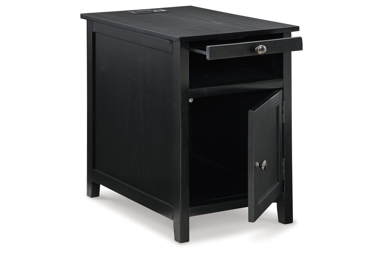 Treytown Black Chairside End Table - T300-617 - Bien Home Furniture &amp; Electronics