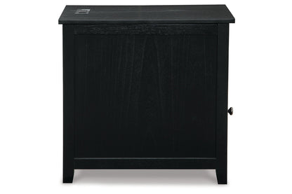 Treytown Black Chairside End Table - T300-617 - Bien Home Furniture &amp; Electronics