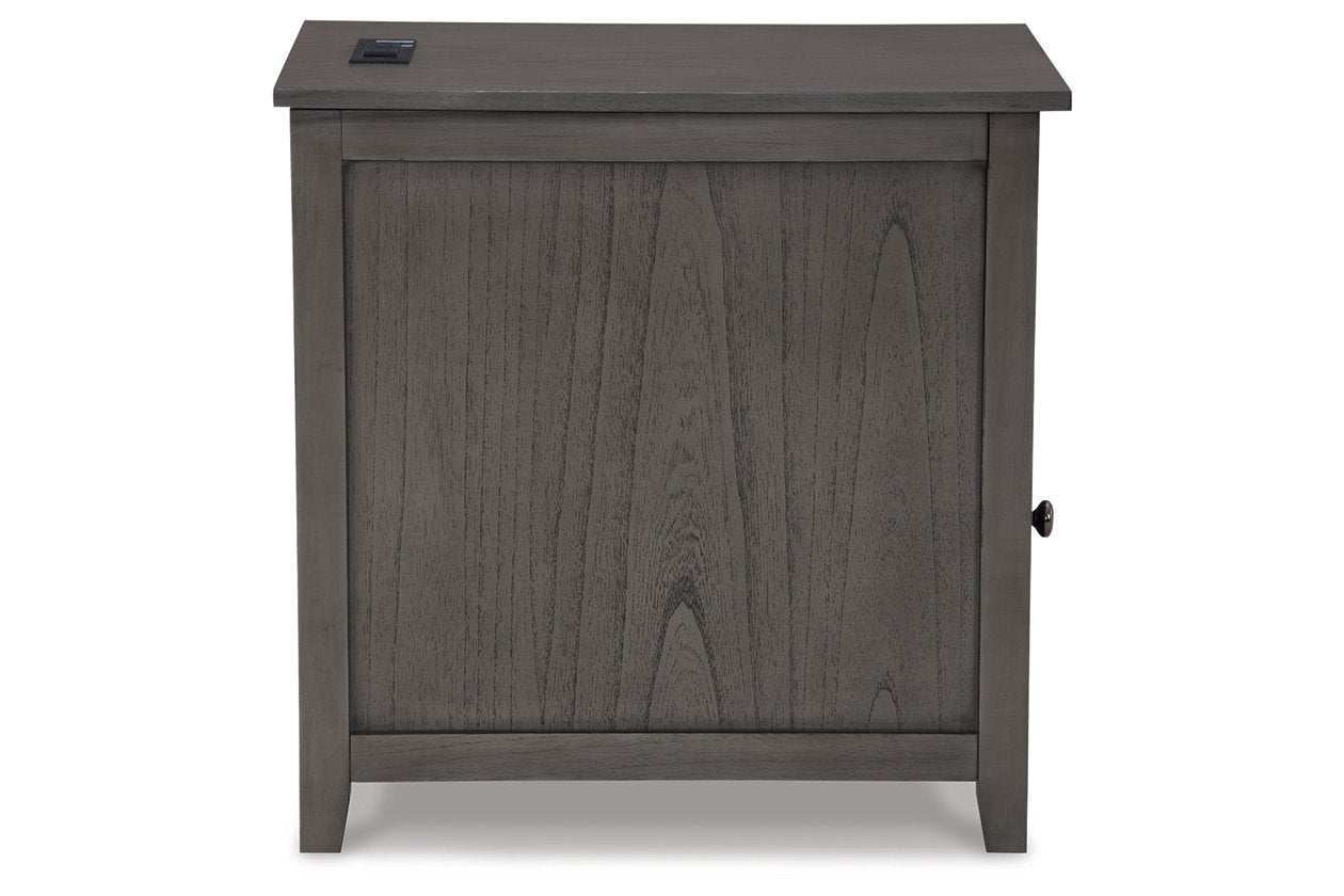 Treytown Gray Chairside End Table - T300-317 - Bien Home Furniture &amp; Electronics