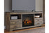 Trinell Brown 63" TV Stand with Electric Fireplace - SET | W100-101 | W446-68 - Bien Home Furniture & Electronics
