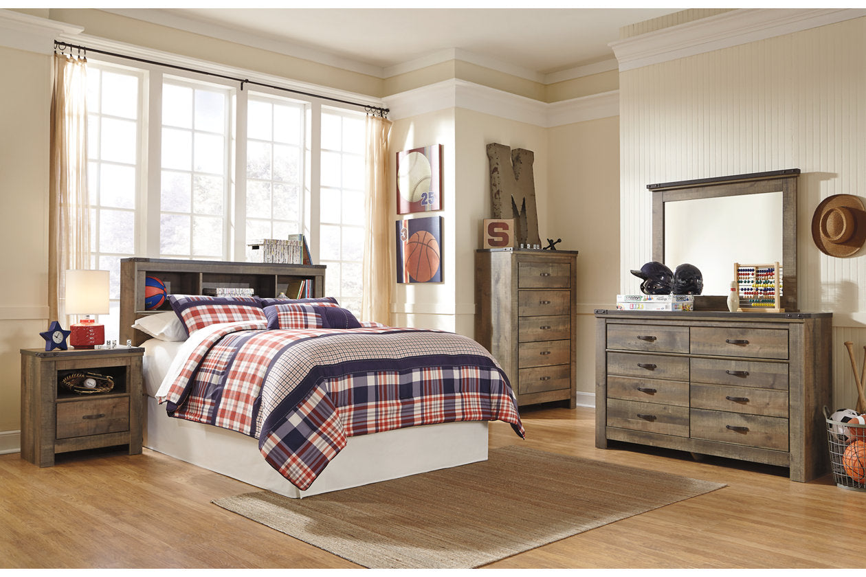 Trinell Brown Full Bookcase Headboard - B446-65 - Bien Home Furniture &amp; Electronics