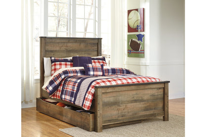 Trinell Brown Full Panel Bed with 1 Large Storage Drawer - SET | B100-12 | B446-60 | B446-84 | B446-86 | B446-87 - Bien Home Furniture &amp; Electronics