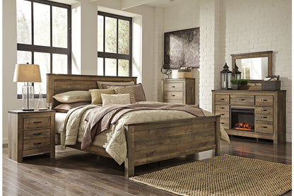Trinell Brown King Panel Bed - SET | B446-56 | B446-58 | B446-97 - Bien Home Furniture &amp; Electronics