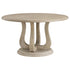 Trofello Round Dining Table with Curved Pedestal Base White Washed - 123120 - Bien Home Furniture & Electronics