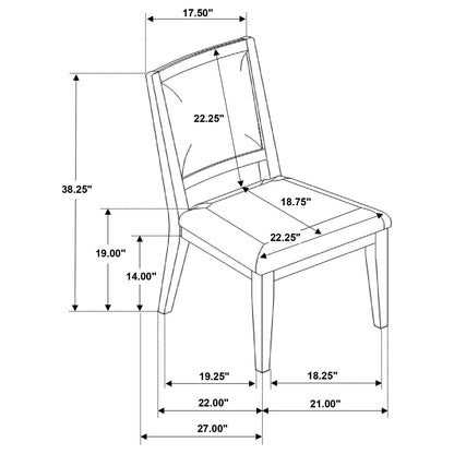 Trofello Upholstered Dining Side Chair White Washed and Beige (Set of 2) - 123122 - Bien Home Furniture &amp; Electronics