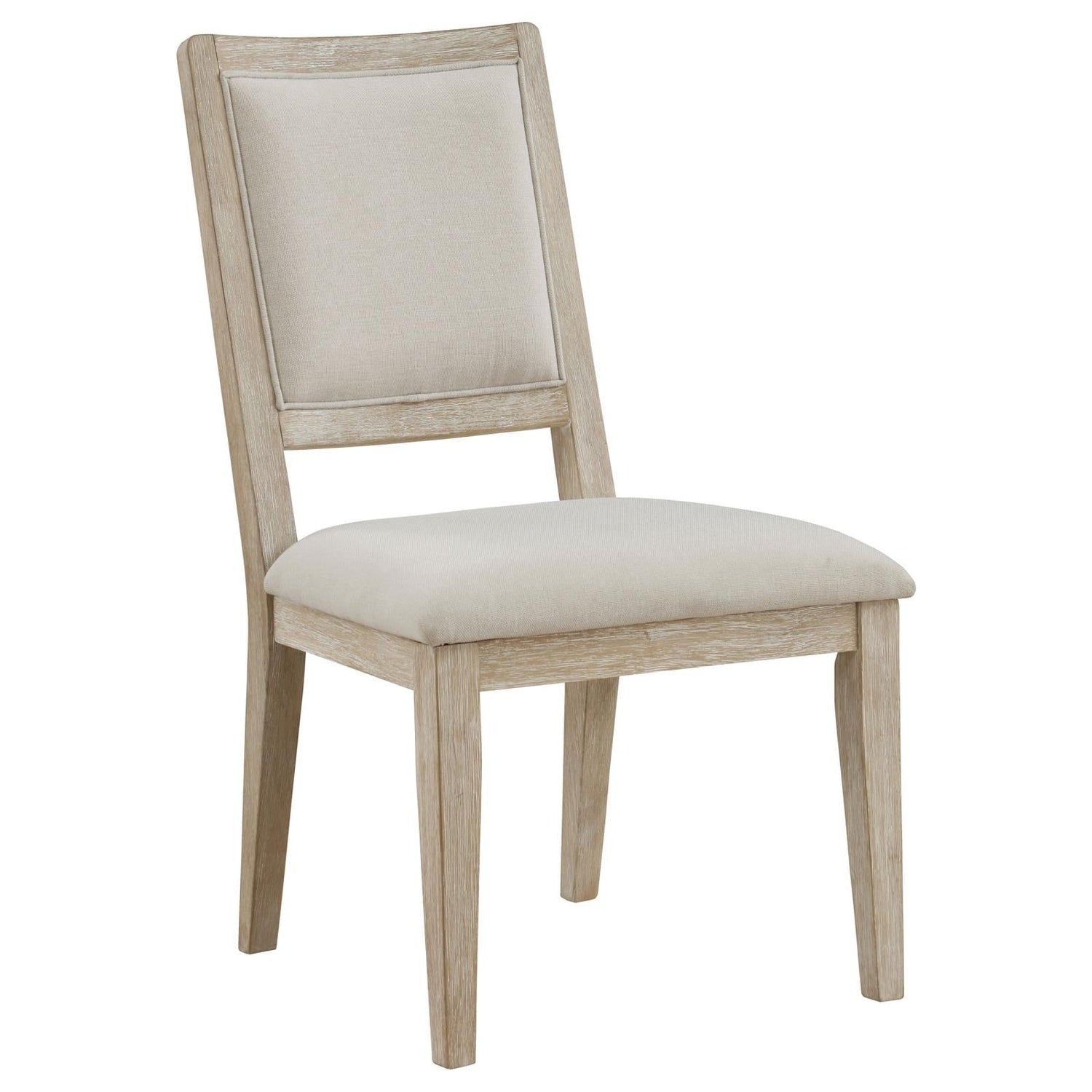 Trofello Upholstered Dining Side Chair White Washed and Beige (Set of 2) - 123122 - Bien Home Furniture &amp; Electronics