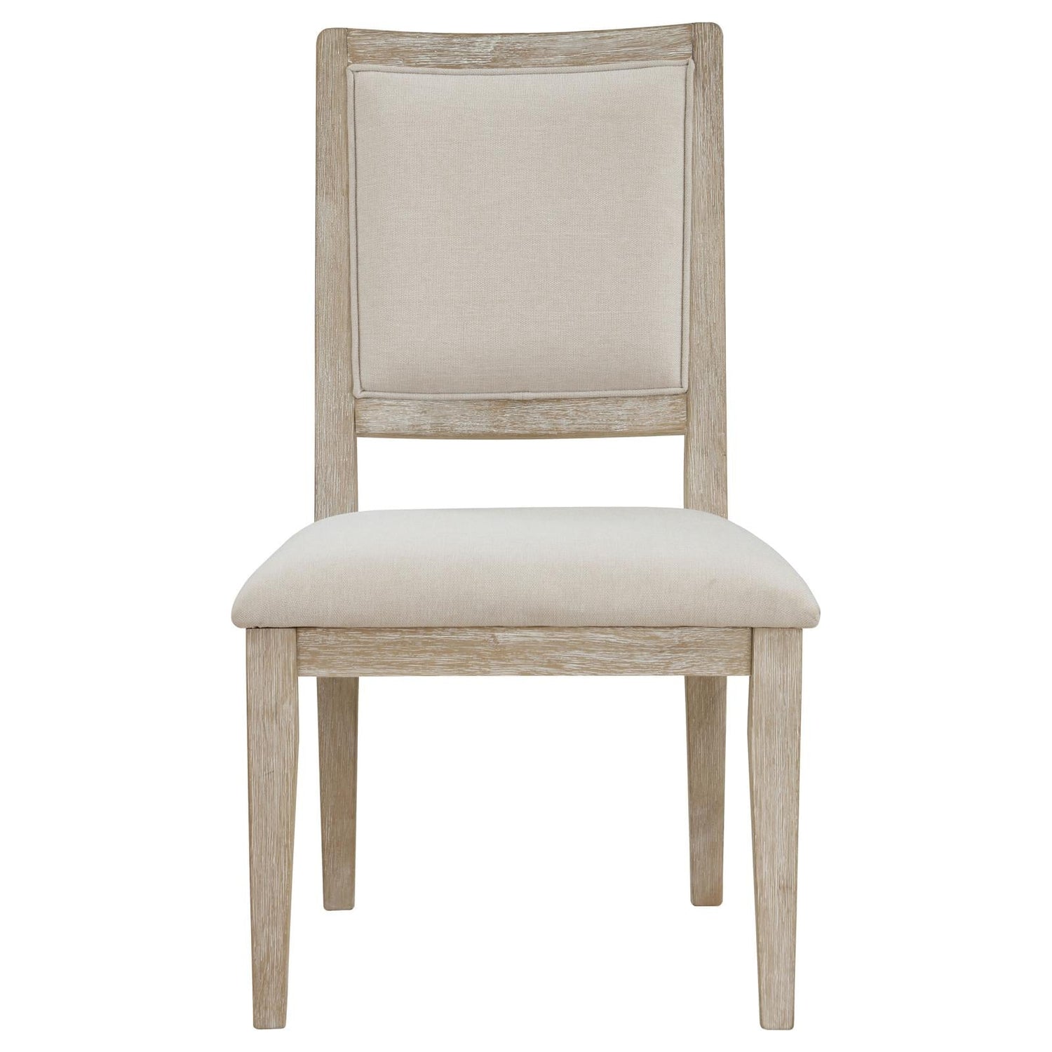 Trofello Upholstered Dining Side Chair White Washed and Beige (Set of 2) - 123122 - Bien Home Furniture &amp; Electronics