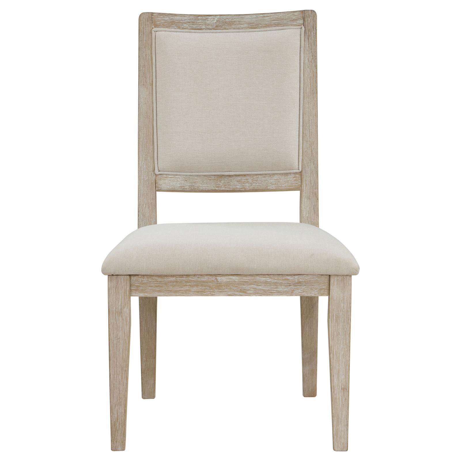 Trofello Upholstered Dining Side Chair White Washed and Beige (Set of 2) - 123122 - Bien Home Furniture &amp; Electronics