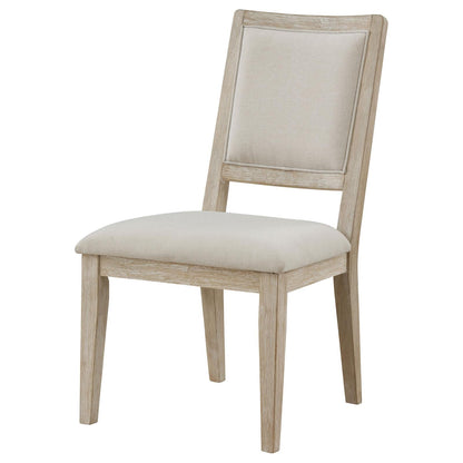 Trofello Upholstered Dining Side Chair White Washed and Beige (Set of 2) - 123122 - Bien Home Furniture &amp; Electronics
