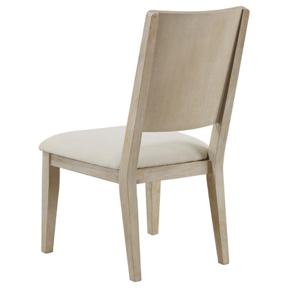 Trofello Upholstered Dining Side Chair White Washed and Beige (Set of 2) - 123122 - Bien Home Furniture &amp; Electronics