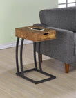 Troy Antique Nutmeg Accent Table with Power Outlet - 900577 - Bien Home Furniture & Electronics