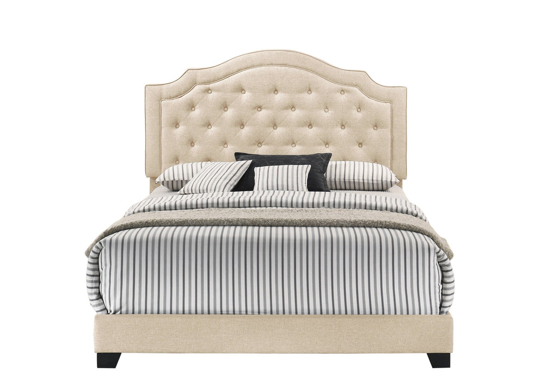 Truva Beige Upholstered King Bed - SH280KBGE-1 - Bien Home Furniture &amp; Electronics