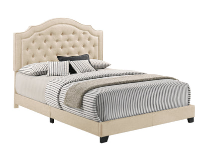 Truva Beige Upholstered King Bed - SH280KBGE-1 - Bien Home Furniture &amp; Electronics