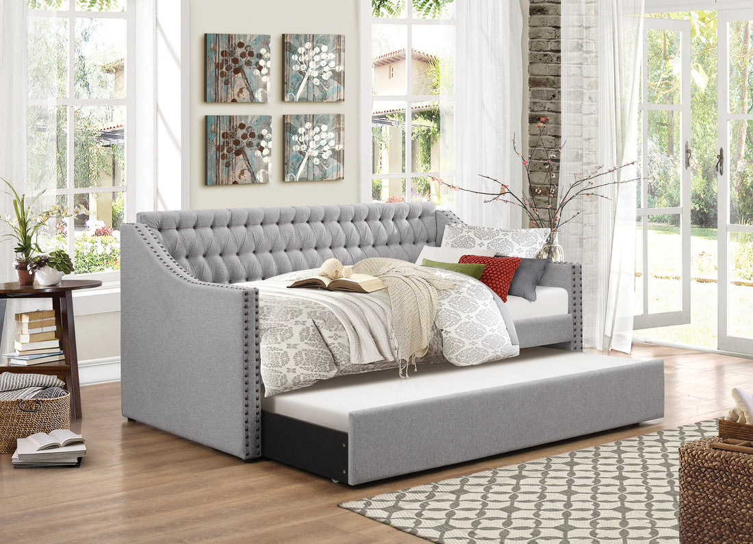 Tulney Gray Daybed with Trundle - SET | 4966-A | 4966-B - Bien Home Furniture &amp; Electronics