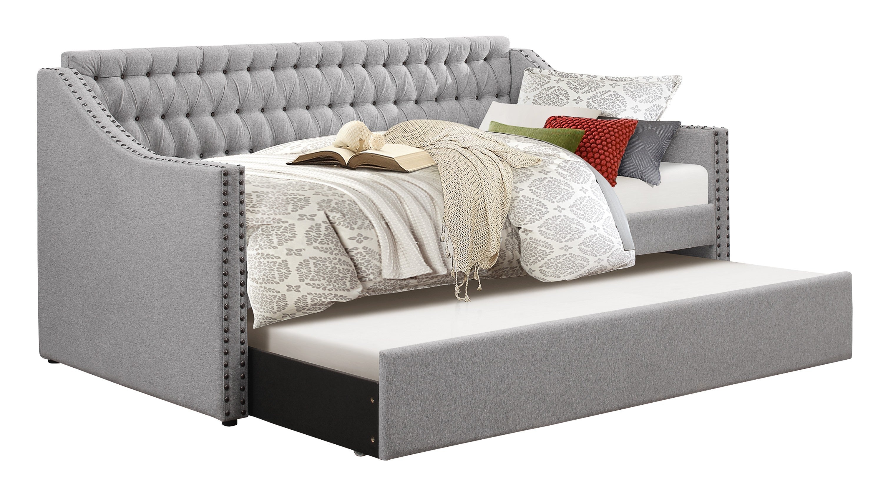 Tulney Gray Daybed with Trundle - SET | 4966-A | 4966-B - Bien Home Furniture &amp; Electronics