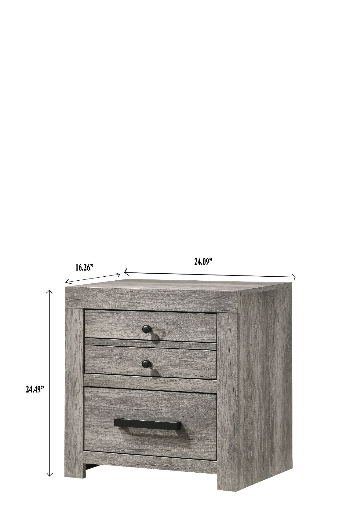 Tundra Gray Nightstand - B5520-2 - Bien Home Furniture &amp; Electronics