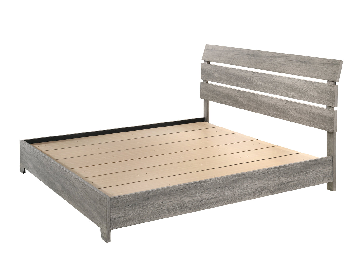 Tundra Gray Platform Bedroom Set - SET | B5520-Q-HBFB | B5520-KQ-RAIL | B5520-2 | B5520-4 - Bien Home Furniture &amp; Electronics