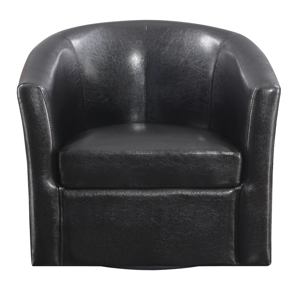 Turner Dark Brown Upholstery Sloped Arm Accent Swivel Chair - 902098 - Bien Home Furniture &amp; Electronics