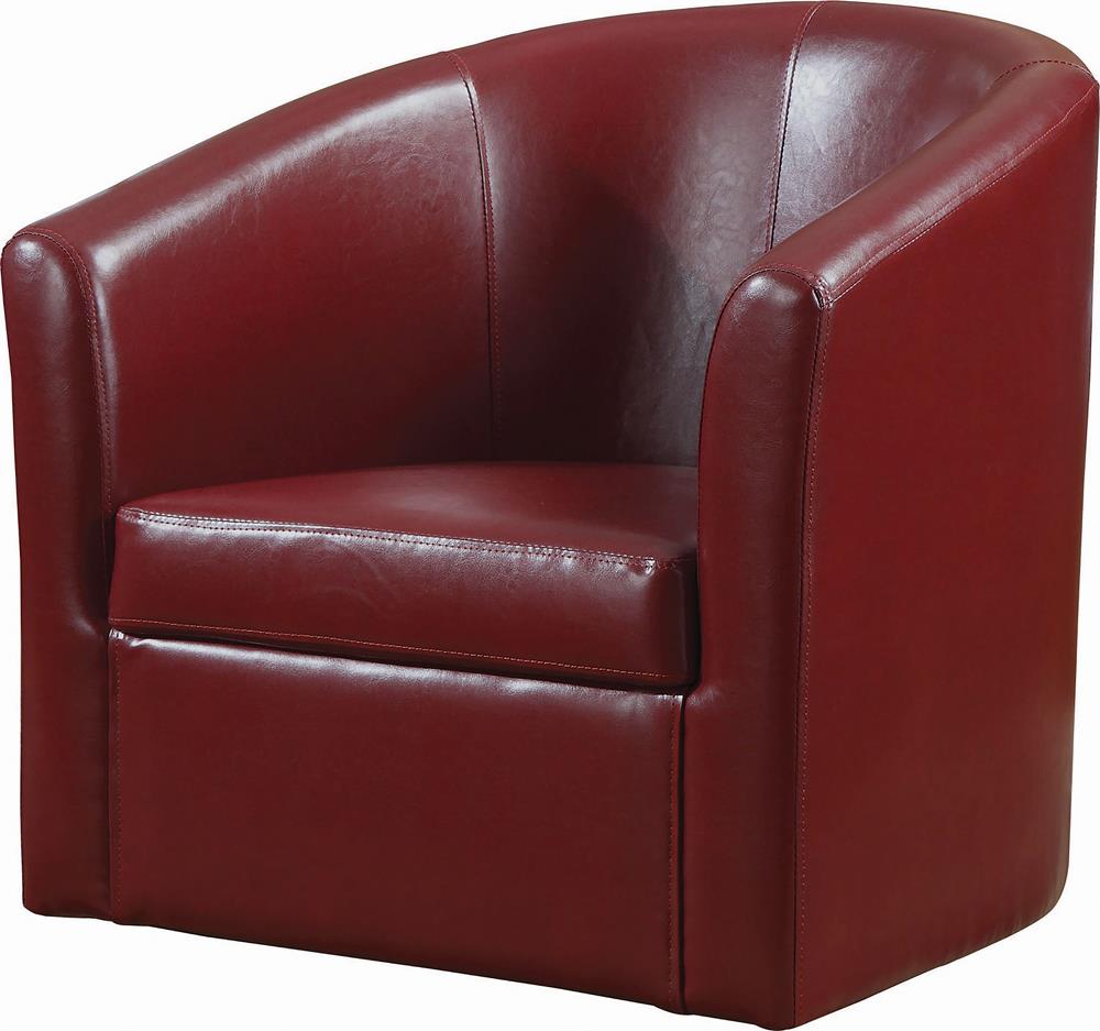 Turner Red Upholstery Sloped Arm Accent Swivel Chair - 902099 - Bien Home Furniture &amp; Electronics