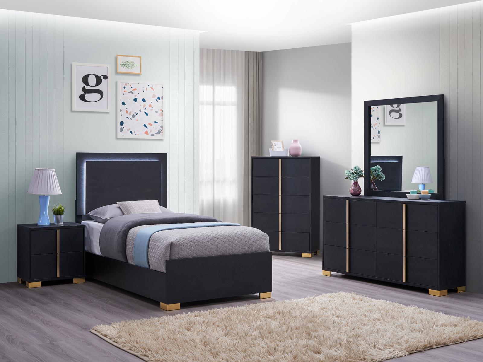 TWIN BED 5 PC SET - 222831T-S5 - Bien Home Furniture &amp; Electronics