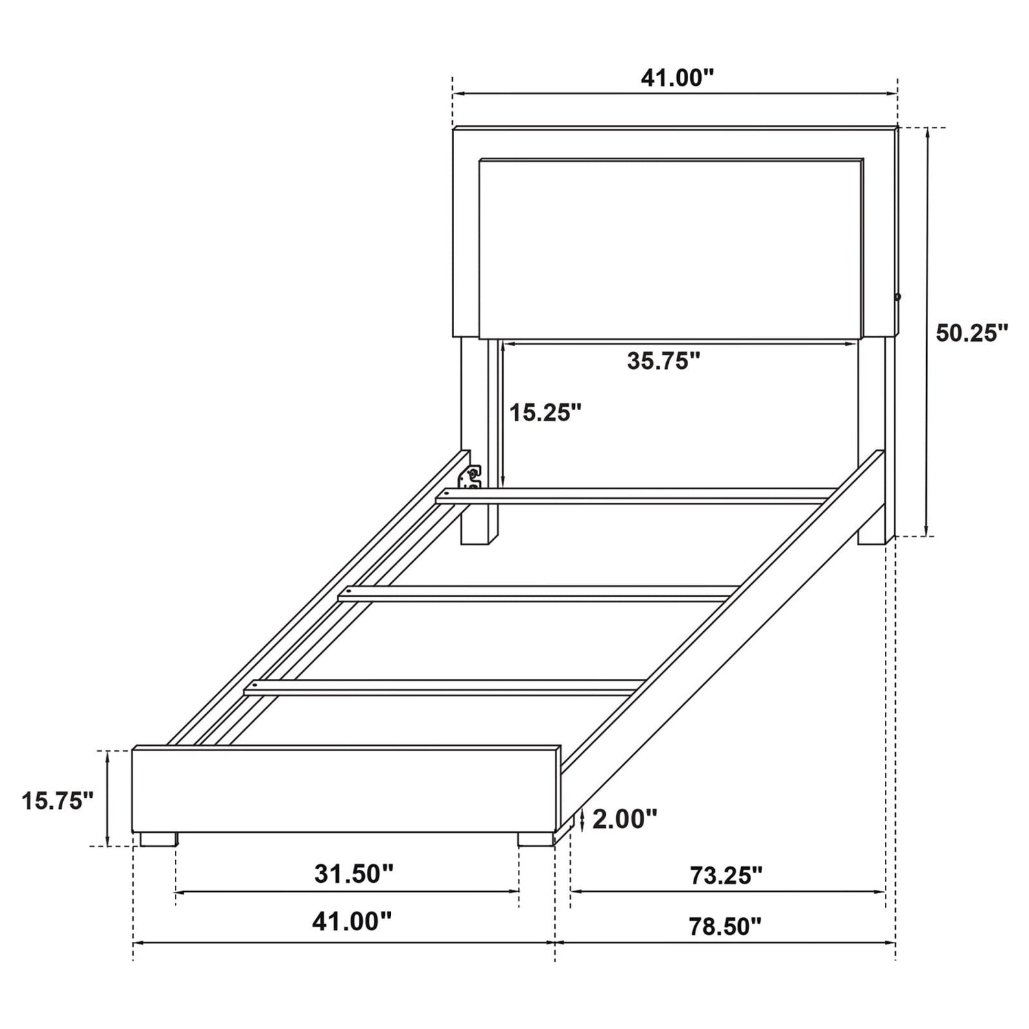 TWIN BED 5 PC SET - 222931T-S5 - Bien Home Furniture &amp; Electronics