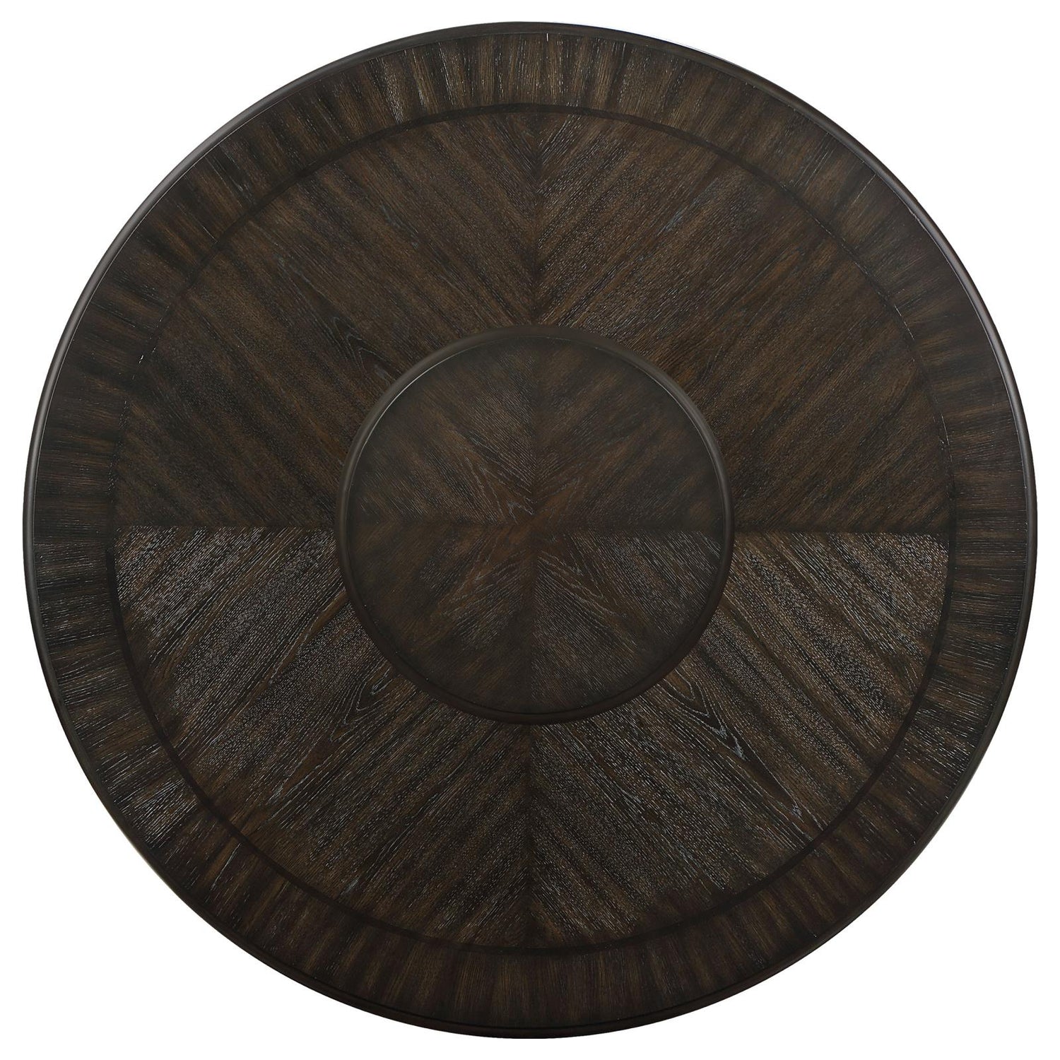 Twyla Dark Cocoa Round Dining Table with Removable Lazy Susan - 115101 - Bien Home Furniture &amp; Electronics