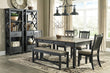 Tyler Creek Black/Grayish Brown Rectangular Dining Set - SET | D736-25 | D736-01(2) - Bien Home Furniture & Electronics