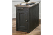 Tyler Creek Grayish Brown/Black Chairside End Table with USB Ports & Outlets - T736-7 - Bien Home Furniture & Electronics