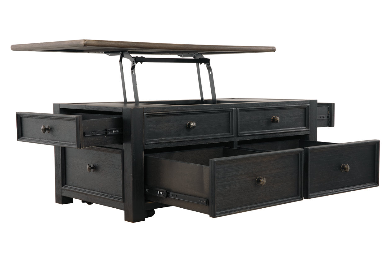 Tyler Creek Grayish Brown/Black Coffee Table with Lift Top - T736-20 - Bien Home Furniture &amp; Electronics
