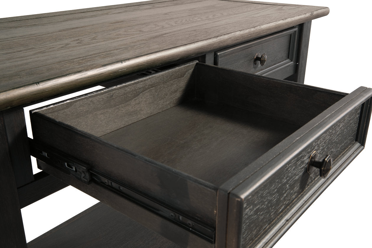 Tyler Creek Grayish Brown/Black Sofa/Console Table - T736-4 - Bien Home Furniture &amp; Electronics