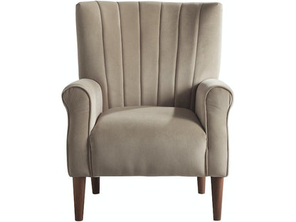 Urielle Brown Gray Velvet Accent Chair - 1047BR-1 - Bien Home Furniture &amp; Electronics
