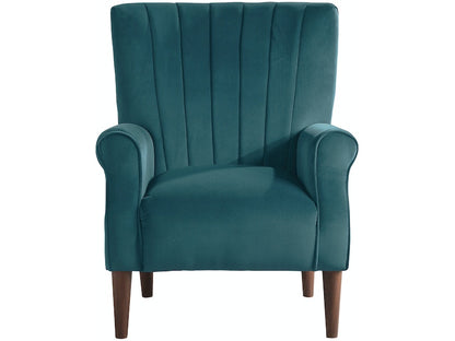 Urielle Teal Velvet Accent Chair - 1047TL-1 - Bien Home Furniture &amp; Electronics