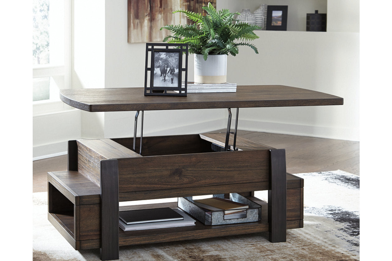Vailbry Brown Coffee Table with Lift Top - T758-9 - Bien Home Furniture &amp; Electronics