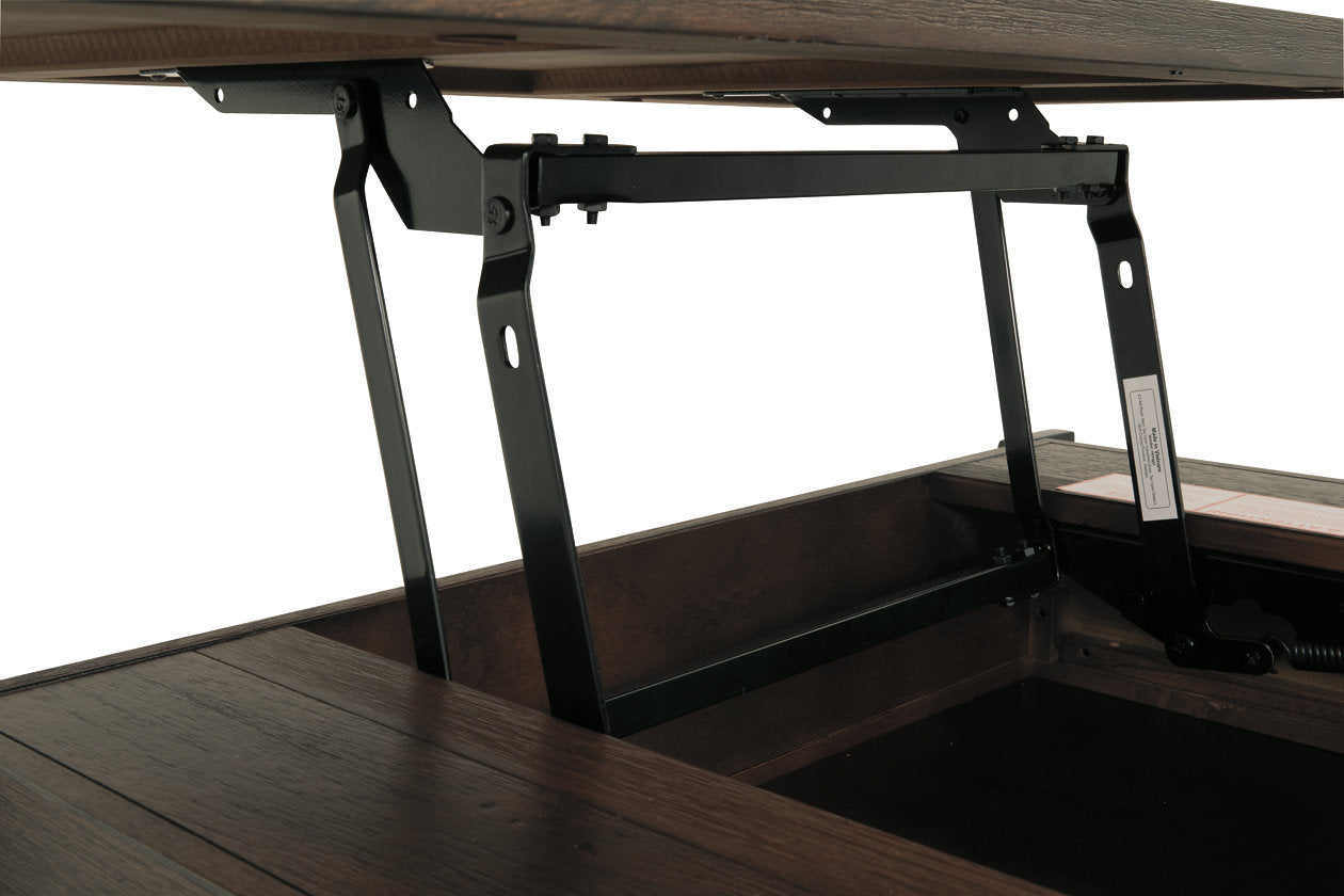 Vailbry Brown Coffee Table with Lift Top - T758-9 - Bien Home Furniture &amp; Electronics