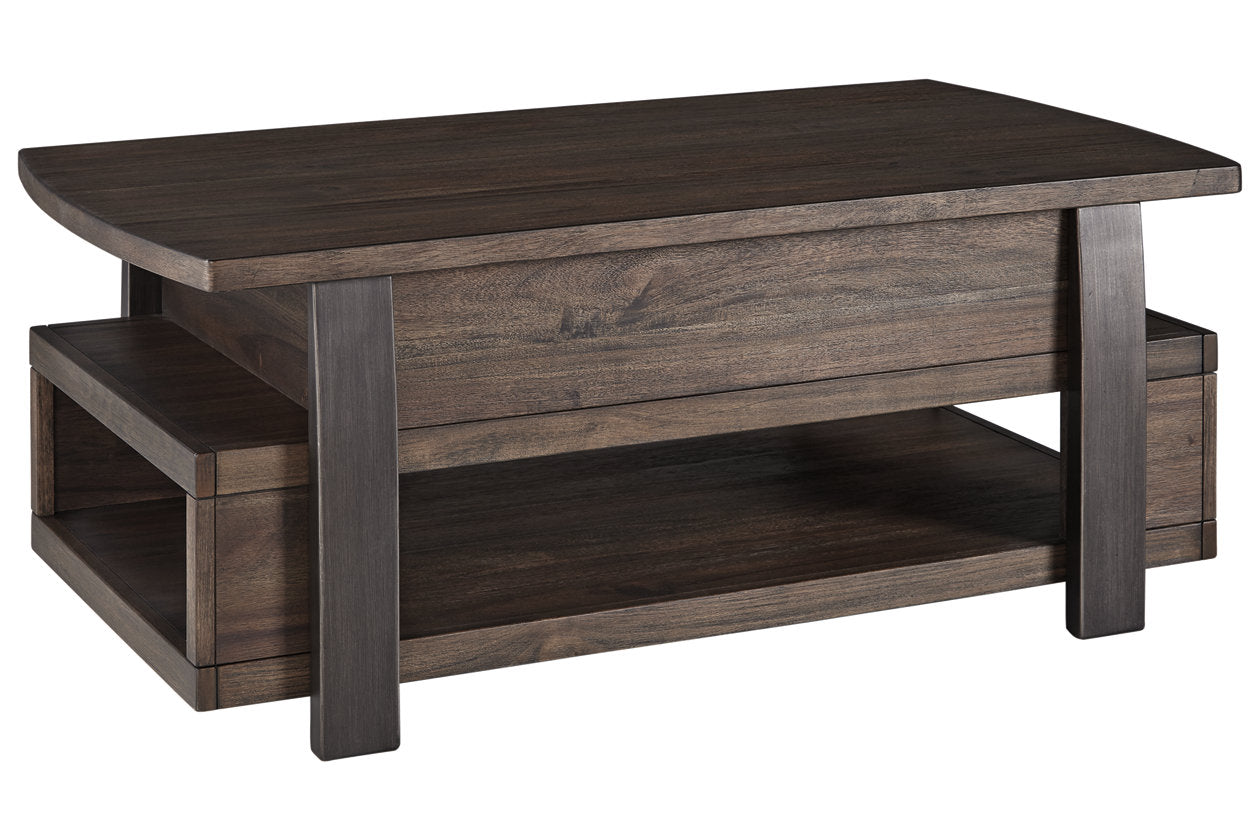 Vailbry Brown Coffee Table with Lift Top - T758-9 - Bien Home Furniture &amp; Electronics