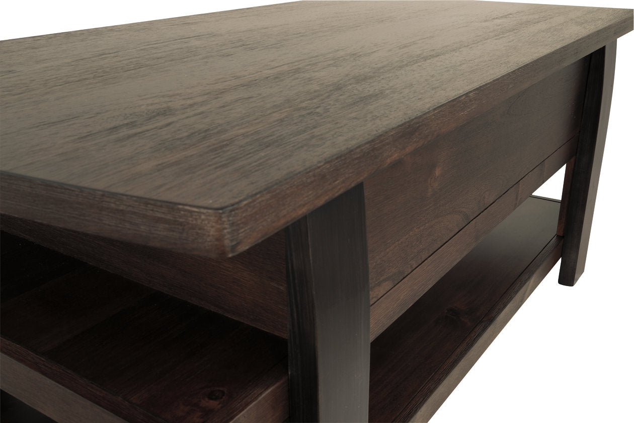 Vailbry Brown Coffee Table with Lift Top - T758-9 - Bien Home Furniture &amp; Electronics