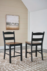 Valebeck Black/Brown Counter Height Barstool, Set of 2 - D546-724 - Bien Home Furniture & Electronics
