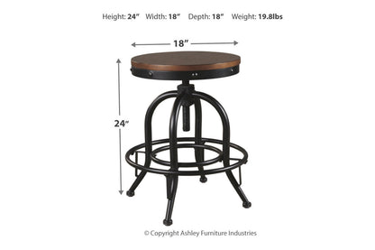 Valebeck Brown/Black Counter Height Barstool, Set of 2 - D546-224 - Bien Home Furniture &amp; Electronics