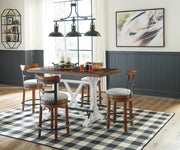 Valebeck White/Brown 5-Piece Counter Height Set - SET | D546-13 | D546-424(4) - Bien Home Furniture & Electronics