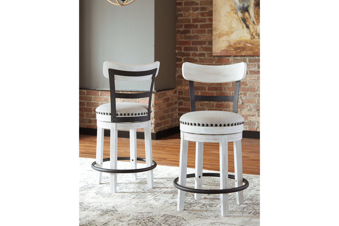 Valebeck White Counter Height Barstool - D546-524 - Bien Home Furniture &amp; Electronics