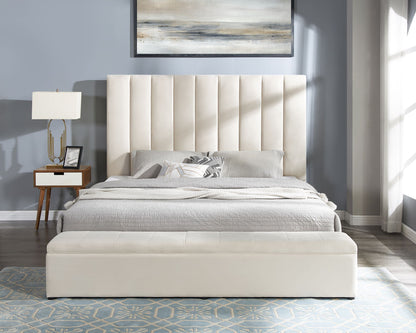 Valencia - Beige Platform Queen, King *King - Valencia Beige King - Bien Home Furniture &amp; Electronics