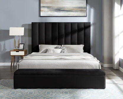 Valencia - Black Platform Queen, King *King - Valencia Black King - Bien Home Furniture &amp; Electronics