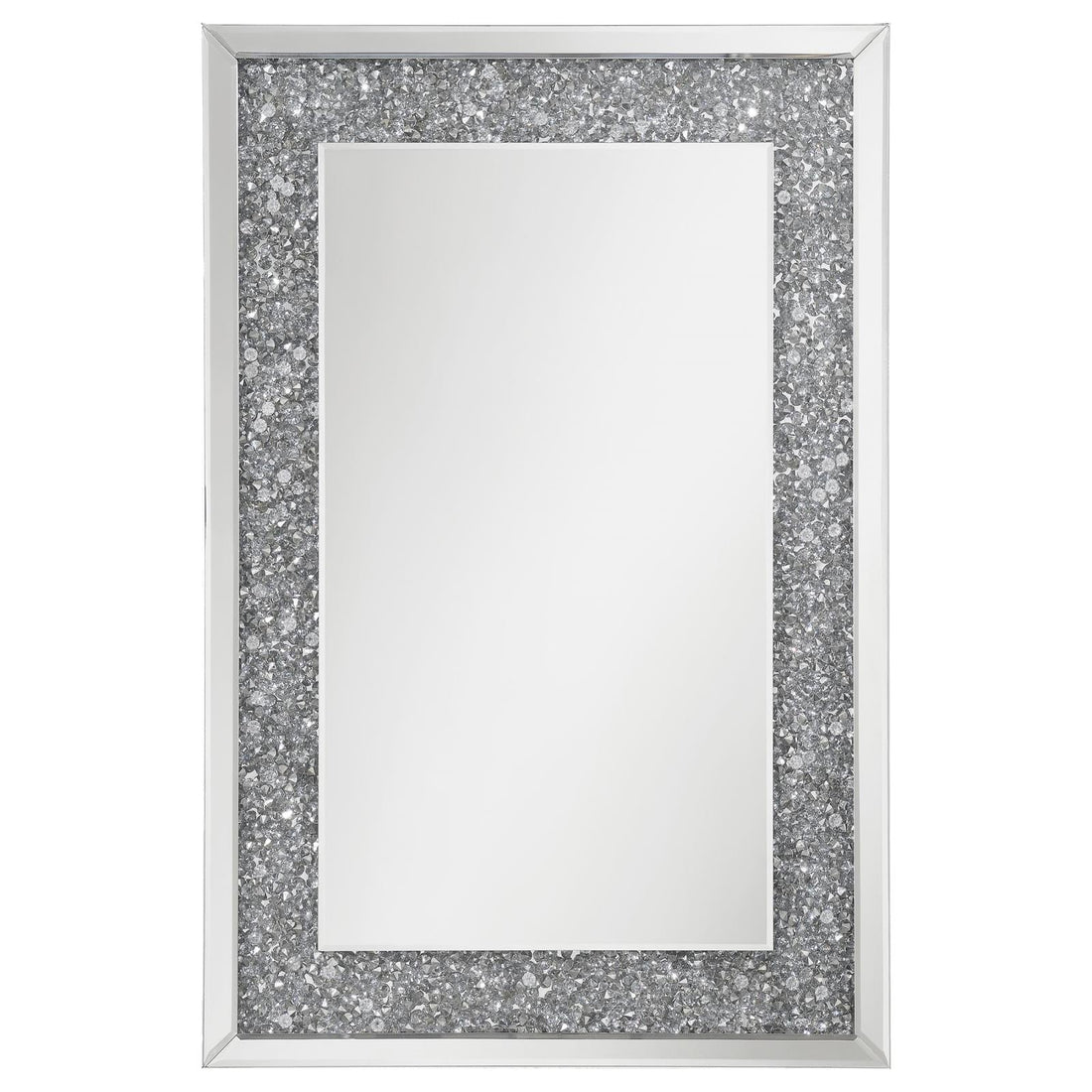 Valerie Crystal Inlay Rectangle Wall Mirror - 961635 - Bien Home Furniture &amp; Electronics