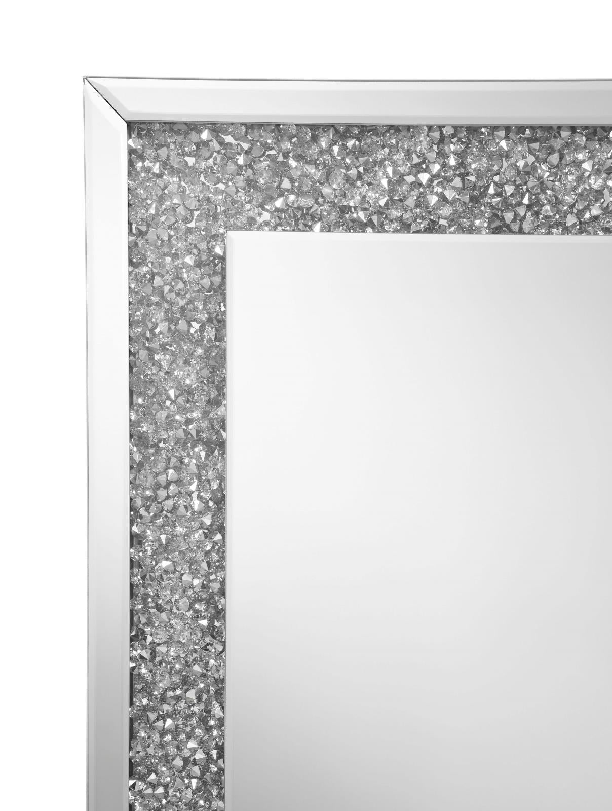 Valerie Crystal Inlay Rectangle Wall Mirror - 961635 - Bien Home Furniture &amp; Electronics