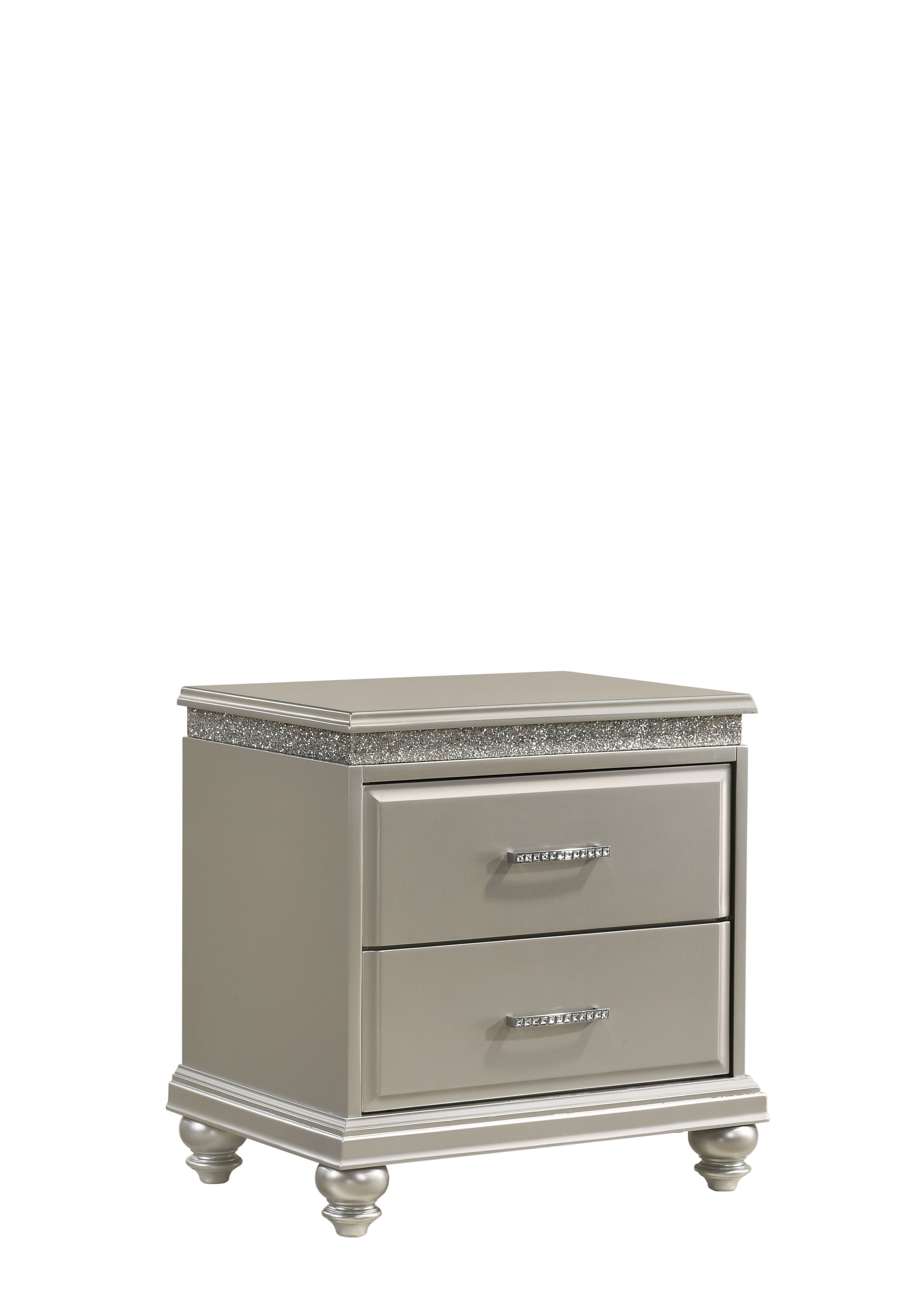 Valiant Champagne Silver Nightstand - B4780-2 - Bien Home Furniture &amp; Electronics