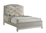 Valiant Champagne Silver Queen Upholstered Panel Bed - SET | B4780-Q-HB | B4780-Q-FB | B4780-KQ-RAIL - Bien Home Furniture & Electronics
