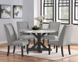 Vance Gray Round Dining Set - SET | 1318T-54R-TOP | 1318T-54R-LEG | 1318S(2) - Bien Home Furniture & Electronics