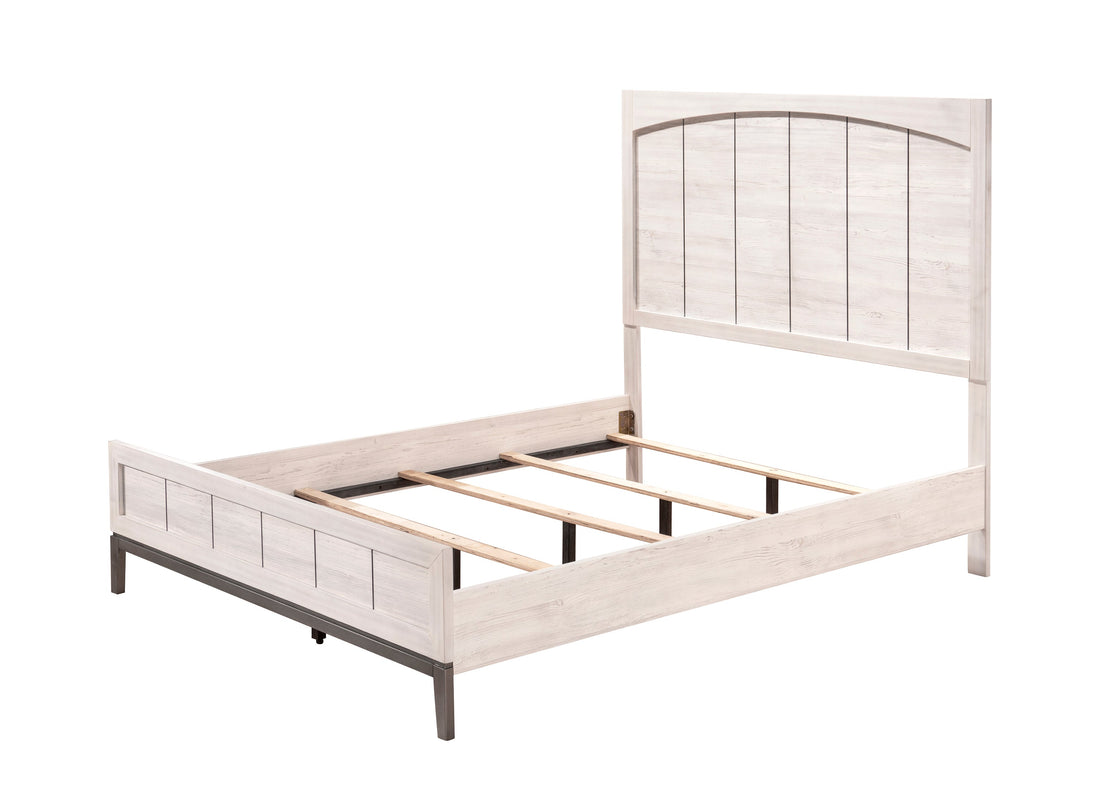 Veda Chalk King Panel Bed - SET | B3300-K-HBFB | B3300-KQ-RAIL | - Bien Home Furniture &amp; Electronics