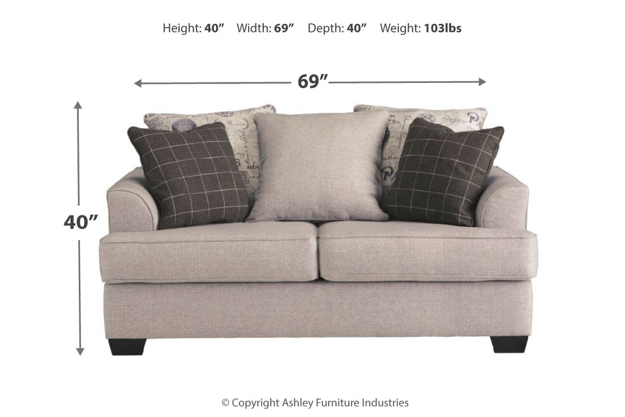 Velletri Pewter Loveseat - 7960435 - Bien Home Furniture &amp; Electronics